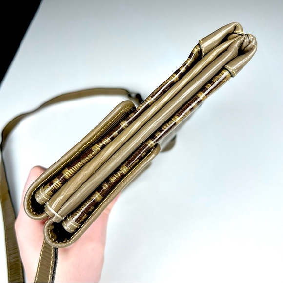 FENDI Zucca Shoulder Bag Coating Canvas And Leather - Picture 2 of 12